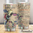 Personalized Cow To My Daughter From Mom Never Forget That I Love You Stainless Steel Tumbler Perfect Gifts For Cow Lover Tumbler Cups For Coffee/Tea, Great Customized Gifts For Birthday Christmas Thanksgiving