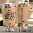 Turtle Flower Stainless Steel Tumbler Perfect Gifts For Sea Turtle Lover Tumbler Cups For Coffee/Tea, Great Customized Gifts For Birthday Christmas Thanksgiving