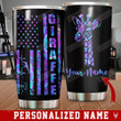 Personalized Giraffe American Flag Stainless Steel Tumbler Perfect Gifts For Giraffe Lover Tumbler Cups For Coffee/Tea, Great Customized Gifts For Birthday Christmas Thanksgiving