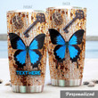 Personalized Butterfly Stainless Steel Tumbler Perfect Gifts For Butterfly Lover Tumbler Cups For Coffee/Tea, Great Customized Gifts For Birthday Christmas Thanksgiving