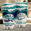 Personalized Camping Home Sweet Home Stainless Steel Tumbler Perfect Gifts For Camping Lover Tumbler Cups For Coffee/Tea, Great Customized Gifts For Birthday Christmas Thanksgiving