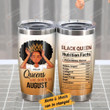 Personalized Black Girl Queens Are Born In Stainless Steel Tumbler Tumbler Cups For Coffee/Tea, Great Customized Gifts For Birthday Christmas Thanksgiving
