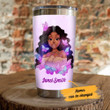 Personalized Black Queen Nutrition Facts Purple Butterfly Stainless Steel Tumbler Perfect Gifts For Butterfly Lover Tumbler Cups For Coffee/Tea, Great Customized Gifts For Birthday Christmas Thanksgiving