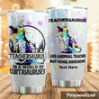 Personalized Teacher Be A Teachersaurus Stainless Steel Tumbler Perfect Gifts For Teacher Tumbler Cups For Coffee/Tea, Great Customized Gifts For Birthday Christmas Thanksgiving