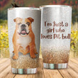 I'm Just A Girl Who Loves Pitbull Stainless Steel Tumbler Perfect Gifts For Dog Lover Tumbler Cups For Coffee/Tea, Great Customized Gifts For Birthday Christmas Thanksgiving