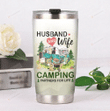 Husband And Wife Camping Partners For Life Stainless Steel Tumbler Perfect Gifts For Camping Lover Tumbler Cups For Coffee/Tea, Great Customized Gifts For Birthday Christmas Thanksgiving
