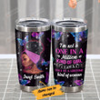 Personalized Black Girl Purple Butterfly Once In Lifetime Kind Of Woman Stainless Steel Tumbler Perfect Gifts For African American Tumbler Cups For Coffee/Tea, Great Customized Gifts For Birthday Christmas Thanksgiving