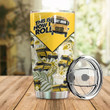 Personalized School Bus Driver This Is How I Roll Stainless Steel Tumbler Perfect Gifts For School Bus Driver Tumbler Cups For Coffee/Tea, Great Customized Gifts For Birthday Christmas Thanksgiving