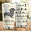 Personalized Dachshund Dog Small Cute Lively Stainless Steel Tumbler Perfect Gifts For Dog Lover Tumbler Cups For Coffee/Tea, Great Customized Gifts For Birthday Christmas Thanksgiving