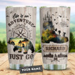 Personalized Bear Hiking Life Is An Adventure Stainless Steel Tumbler Perfect Gifts For Bear Lover Tumbler Cups For Coffee/Tea, Great Customized Gifts For Birthday Christmas Thanksgiving