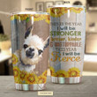 Personalized Llama This Year I Will Be Stronger Stainless Steel Tumbler Perfect Gifts For Llama Lover Tumbler Cups For Coffee/Tea, Great Customized Gifts For Birthday Christmas Thanksgiving