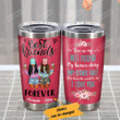 Personalized Black Girl Bestie You Mean The World To Me Stainless Steel Tumbler Tumbler Cups For Coffee/Tea, Great Customized Gifts For Birthday Christmas Thanksgiving