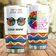 Personalized Hippie Stay Trippy Little Hippy Steel Tumbler Perfect Gifts For Hippie Lover Tumbler Cups For Coffee/Tea, Great Customized Gifts For Birthday Christmas Thanksgiving