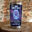 Three Sides Of Wolf Stainless Steel Tumbler, Tumbler Cups For Coffee/Tea, Great Customized Gifts For Birthday Christmas Thanksgiving