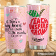 Personalized Teacher It Takes A Big Heart To Teach Little Minds Stainless Steel Tumbler Perfect Gifts For Teacher Tumbler Cups For Coffee/Tea, Great Customized Gifts For Birthday Christmas Thanksgiving