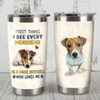 A Jack Russell Who Loves Me Stainless Steel Tumbler Perfect Gifts For Dog Lover Tumbler Cups For Coffee/Tea, Great Customized Gifts For Birthday Christmas Thanksgiving