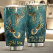 Personalized Mermaid I Wanna Be Where The People Aren't Stainless Steel Tumbler Perfect Gifts For Mermaid Lover Tumbler Cups For Coffee/Tea, Great Customized Gifts For Birthday Christmas Thanksgiving