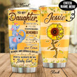 Personalized Elephant Sunflower To My Daughter From Mom I Am ALways With You Stainless Steel Tumbler Perfect Gifts For Elephant Lover Tumbler Cups For Coffee/Tea, Great Customized Gifts For Birthday Christmas Thanksgiving