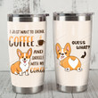 Corgi Dog Snuggle With My Corgi Stainless Steel Tumbler Perfect Gifts For Dog And Coffee Lover Tumbler Cups For Coffee/Tea, Great Customized Gifts For Birthday Christmas Thanksgiving