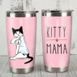 Tuxedo Cat Kitty Mama Stainless Steel Tumbler, Tumbler Cups For Coffee/Tea, Great Customized Gifts For Birthday Christmas Thanksgiving