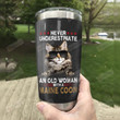 Never Underestimate An Old Woman With A Maine Coon Stainless Steel Tumbler Perfect Gifts For Cat Lover Tumbler Cups For Coffee/Tea, Great Customized Gifts For Birthday Christmas Thanksgiving