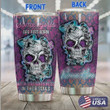 Personalized Skull The Darkness In Their Souls Stainless Steel Tumbler Perfect Gifts For Skull Lover Tumbler Cups For Coffee/Tea, Great Customized Gifts For Birthday Christmas Thanksgiving