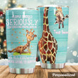 Personalized Giraffe It's Never Going To Happen Stainless Steel Tumbler Perfect Gifts For Giraffe Lover Tumbler Cups For Coffee/Tea, Great Customized Gifts For Birthday Christmas Thanksgiving