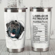 Labrador Retriever Dog Nutrition Facts Stainless Steel Tumbler Perfect Gifts For Dog Lover Tumbler Cups For Coffee/Tea, Great Customized Gifts For Birthday Christmas Thanksgiving
