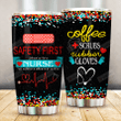 Nurse Safety First Drink With A Nurse Colorful Stainless Steel Tumbler Perfect Gifts For Nurse Tumbler Cups For Coffee/Tea, Great Customized Gifts For Birthday Christmas Thanksgiving