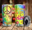 Hippie Symbol Don't Worry Be Hippie Stainless Steel Tumbler Perfect Gifts For Hippie Tumbler Cups For Coffee/Tea, Great Customized Gifts For Birthday Christmas Thanksgiving