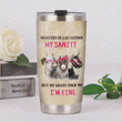 Goat Sometimes I Question My Sanity But My Goats Told Me I'm Fine Stainless Steel Tumbler, Tumbler Cups For Coffee/Tea, Great Customized Gifts For Birthday Christmas Thanksgiving