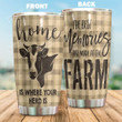 Heifer Home Is Where Your Herd Is Stainless Steel Tumbler Perfect Gifts For Heifer Lover Tumbler Cups For Coffee/Tea, Great Customized Gifts For Birthday Christmas Thanksgiving