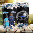 Personalized Nurse Police She Saves Lives He Protects Them Stainless Steel Tumbler Perfect Gifts For Nurse Police Tumbler Cups For Coffee/Tea, Great Customized Gifts For Birthday Christmas Thanksgiving Wedding Valentine's Day