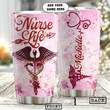 Personalized Nurse Life Medical Symbol Stainless Steel Tumbler Perfect Gifts For Nurse Tumbler Cups For Coffee/Tea, Great Customized Gifts For Birthday Christmas Thanksgiving