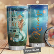 Personalized Mermaid Meet Me Where The Sky Touches The Sea Stainless Steel Tumbler, Tumbler Cups For Coffee/Tea, Great Customized Gifts For Birthday Christmas Thanksgiving