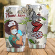 Personalized Black Girl Nurse Butterfly Stainless Steel Tumbler Perfect Gifts For Nurse Tumbler Cups For Coffee/Tea, Great Customized Gifts For Birthday Christmas Thanksgiving