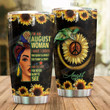 Personalized Black Women I Have 3 Sides Quiet And  Sweet Turtle Sunflower Stainless Steel Tumbler Perfect Gifts For Hippie Tumbler Cups For Coffee/Tea, Great Customized Gifts For Birthday Christmas Thanksgiving