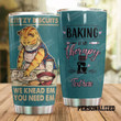 Personalized Baking Baking Is My Therapy Kittzy Biscuits Ginger Cat Stainless Steel Tumbler Perfect Gifts For Baking Lover Tumbler Cups For Coffee/Tea, Great Customized Gifts For Birthday Christmas Thanksgiving