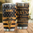 Personalized Nurse Believe In Something Medical Symbol Stainless Steel Tumbler Perfect Gifts For Nurse Tumbler Cups For Coffee/Tea, Great Customized Gifts For Birthday Christmas Thanksgiving