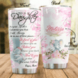Personalized Elephant To My Daughter From Mom Behind You To Have Your Back Stainless Steel Tumbler Perfect Gifts For Elephant Lover Tumbler Cups For Coffee/Tea, Great Customized Gifts For Birthday Christmas Thanksgiving