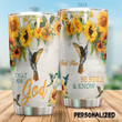 Personalized Hummingbird That I Am God Stainless Steel Tumbler Perfect Gifts For Hummingbird Lover Tumbler Cups For Coffee/Tea, Great Customized Gifts For Birthday Christmas Thanksgiving
