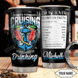 Personalized Cruise Ship Today's Forecast Cruising Stainless Steel Tumbler Perfect Gifts For Cruise Lover Tumbler Cups For Coffee/Tea, Great Customized Gifts For Birthday Christmas Thanksgiving