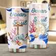 The Ocean Calms My Restless Soul Stainless Steel Tumbler Perfect Gifts For Ocean Lover Tumbler Cups For Coffee/Tea, Great Customized Gifts For Birthday Christmas Thanksgiving