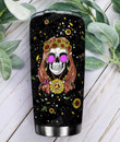 Skull Sunflower She Is Sunshine Stainless Steel Tumbler Perfect Gifts For Sunflower Lover Tumbler Cups For Coffee/Tea, Great Customized Gifts For Birthday Christmas Thanksgiving