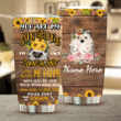 Personalized Hedgehog Sunflower You Make Me Happy Family Stainless Steel Tumbler Perfect Gifts For Hedgehog Lover Tumbler Cups For Coffee/Tea, Great Customized Gifts For Birthday Christmas Thanksgiving