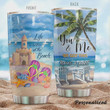 Personalized Life Is Better At The Beach You And Me We Got This Stainless Steel Tumbler, Tumbler Cups For Coffee/Tea, Great Customized Gifts For Birthday Christmas Thanksgiving