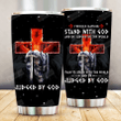 Lion God Jesus I Would Rather Stand With God Stainless Steel Tumbler Perfect Gifts For Lion Lover Tumbler Cups For Coffee/Tea, Great Customized Gifts For Birthday Christmas Thanksgiving