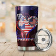 Butterfly Flower Independence Day Freedom Stainless Steel Tumbler Perfect Gifts For Butterfly Lover Tumbler Cups For Coffee/Tea, Great Customized Gifts For Birthday Christmas Thanksgiving