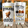 Dachshund Dog Personal Stalker Glitter Stainless Steel Tumbler Perfect Gifts For Dog Lover Tumbler Cups For Coffee/Tea, Great Customized Gifts For Birthday Christmas Thanksgiving