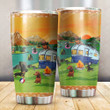 Dachshund Camping By The River Stainless Steel Tumbler, Tumbler Cups For Coffee/Tea, Great Customized Gifts For Birthday Christmas Thanksgiving